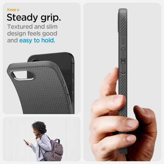 Spigen Liquid Air Back Cover Silicon 0.3mm Gri (iPhone 17e / 16e)