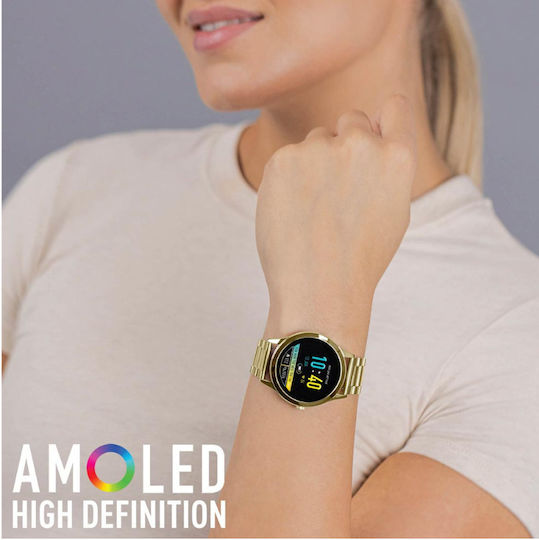 Reflex Active Series 31 Stainless Steel Smartwatch με Παλμογράφο (Χρυσό)