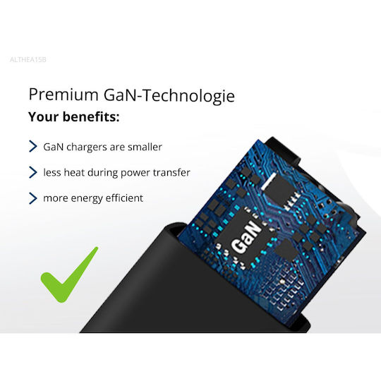 Conceptronic Încărcător Fără Cablu cu Port USB-A și Port USB-C 20W Livrarea energiei / Quick Charge 3.0 / Quick Charge 2.0 Negruς (ALTHEA15B)
