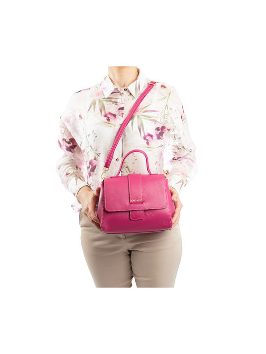 De piele Geantă de damă De umăr Fuchsia