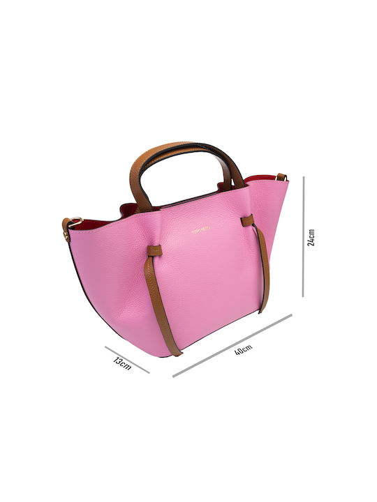 De piele Geantă de damă De umăr Fuchsia