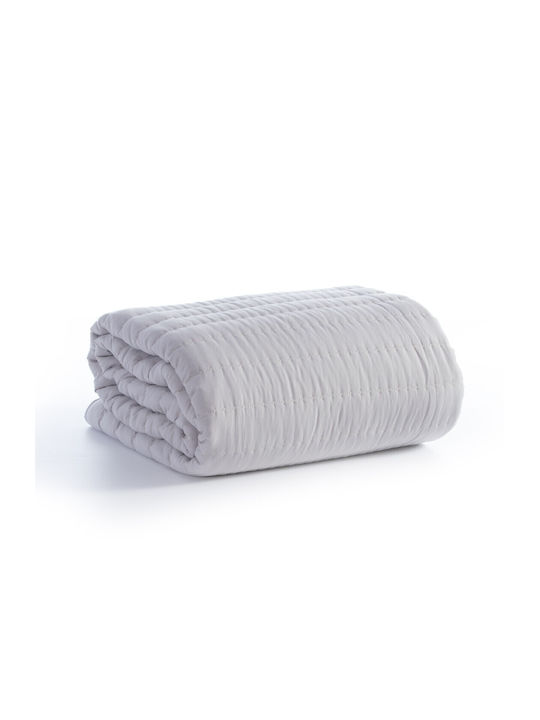 Nef-Nef Homeware Colorfull Coverlet Queen Size Microfiber Grey 230x240cm
