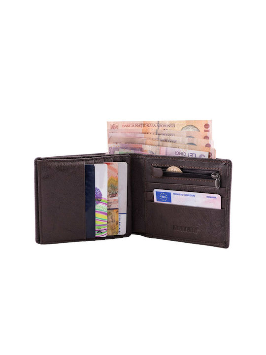 Leather Men's Wallet Classic Brown