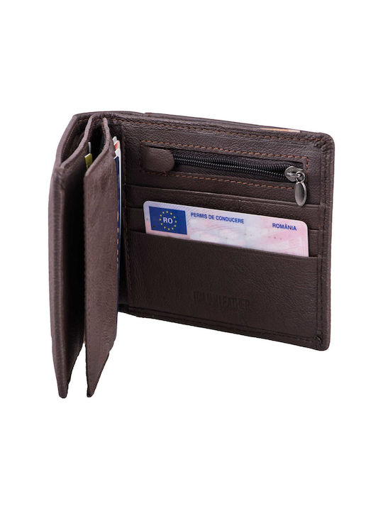 Leather Men's Wallet Classic Brown