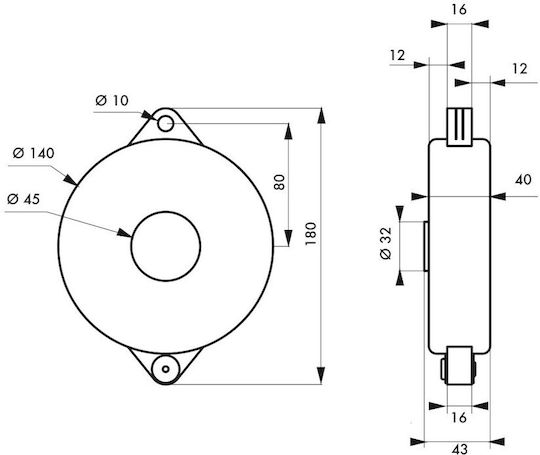 Ventilschutzabdeckung Φ 63 127 mm Thirard 00091187