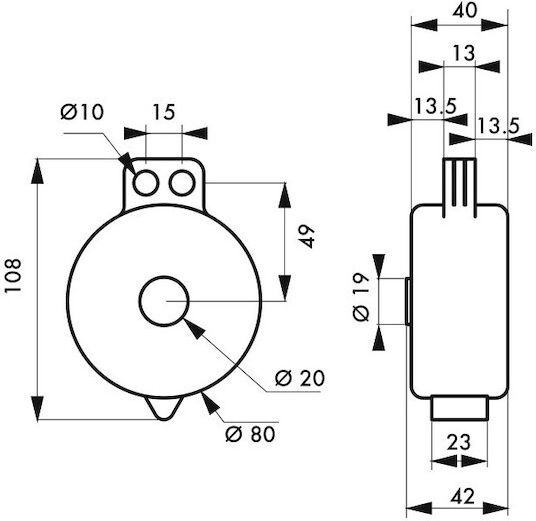 Ventilschutzabdeckung Φ 25 63 mm Thirard 00091186
