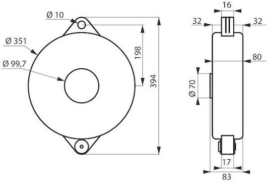 Ventilschutzabdeckung Φ 254 330 mm Thirard 00091190