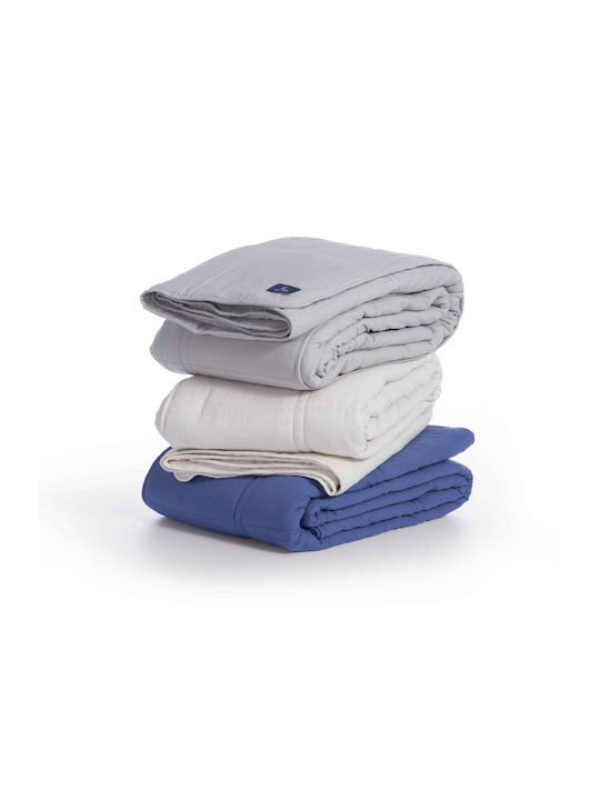 Nef-Nef Homeware Κουβερλί Υπέρδιπλο Microfiber Navy Grey 230x240cm