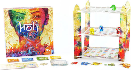 Board Game Holi Festival of Colors (PL) for 2-4 Players 13+ Years Old (PL) Muduko