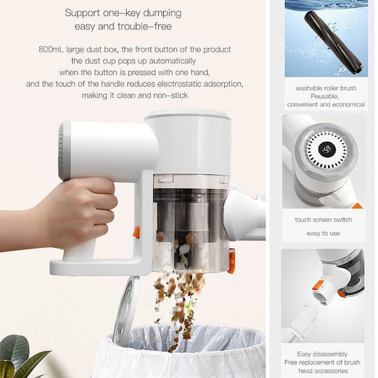 Xiaomi Lydsto V9 Wiederaufladbar 2-in-1 Staubsauger Stick & Handgerät 25.2V Weiß