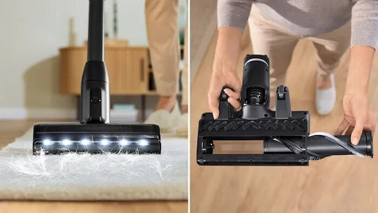 Bosch Unlimited 10 Επαναφορτιζόμενη Σκούπα 2 σε 1 Stick & Χειρός 18V Λευκή