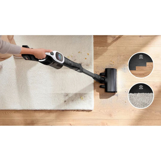 Bosch Unlimited 10 Επαναφορτιζόμενη Σκούπα 2 σε 1 Stick & Χειρός 18V Λευκή