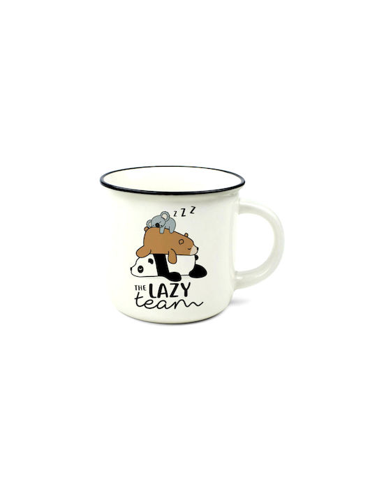 Legami Milano The Lazy Team Κούπα από Πορσελάνη Λευκή 350ml