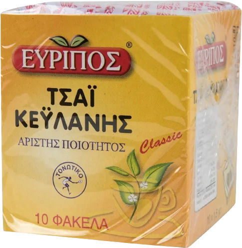 Εύριπος Μαύρο Τσάι Κεϋλάνης 10 Φακελάκια 1gr