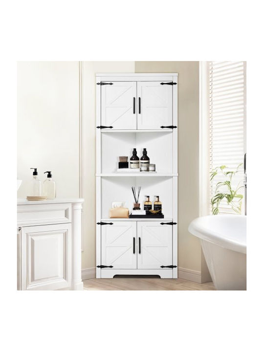 Corner Wardrobe White 68.5x36x171cm