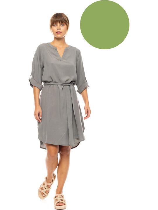 Pink Label Γυναικείο Φόρεμα Παραλίας Aspen Green