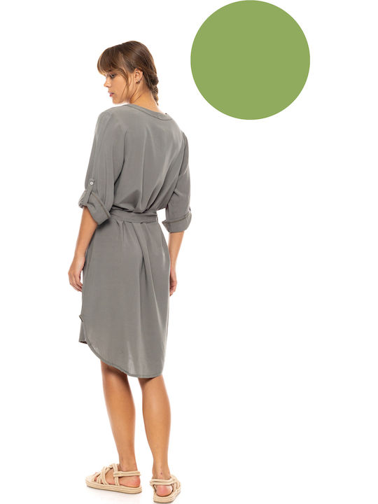 Pink Label Γυναικείο Φόρεμα Παραλίας Aspen Green