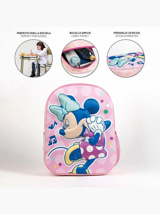 Minnie Mouse Σχολική Τσάντα Πλάτης Νηπιαγωγείου Ροζ