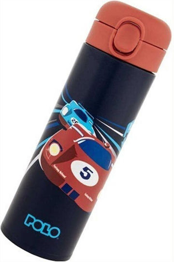 Polo Race Kids Thermos Stainless Steel Water Bottle with Straw 500ml