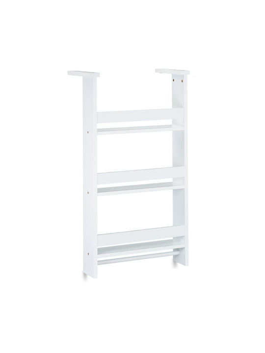Relaxdays Hängendes Holzregal 20cm Grau
