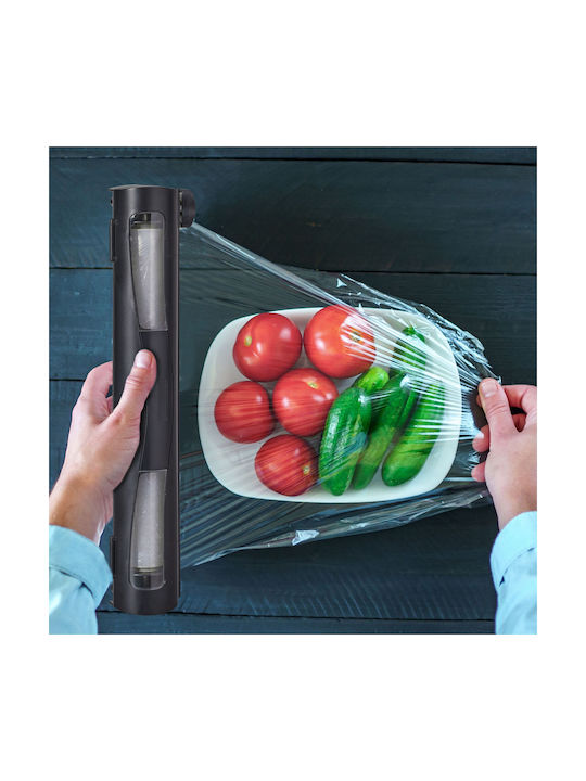 Relaxdays Rollenspender Schwarz 8cm