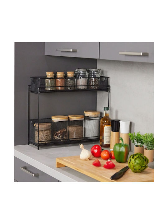 Relaxdays Βάση/Θήκη Κουζίνας Inox 40x15x46εκ. Γκρι