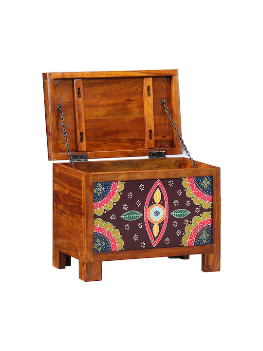 vidaXL Wooden Decorative Trunk Brown 50x30x40cm
