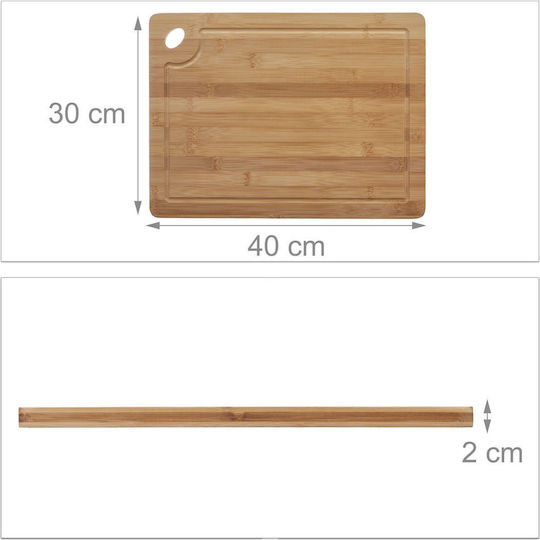 Relaxdays Schneidebretter aus Bambus 40x30cm Relaxdays Schneidebretter aus Bambus 40x30cm
