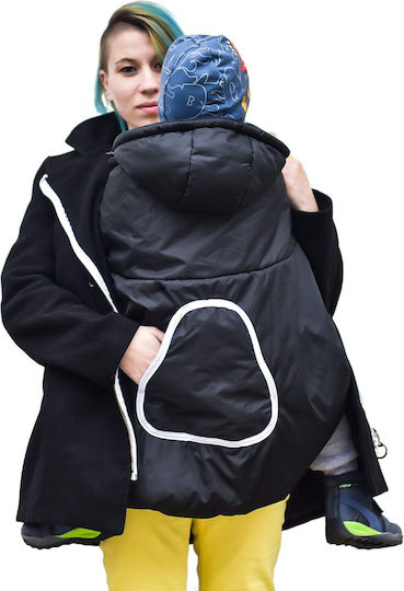 Winter Backpack Cover Black Hood Pocket