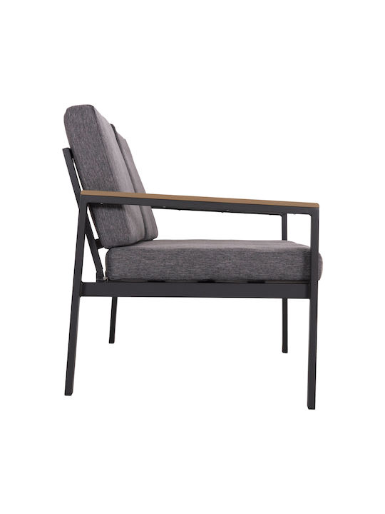 Safin Doppelsitzer Sofa Anthrazit 140x70x77cm