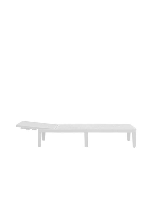 Ξαπλώστρα Πλαστική Seagull Λευκή 191x55x29εκ.