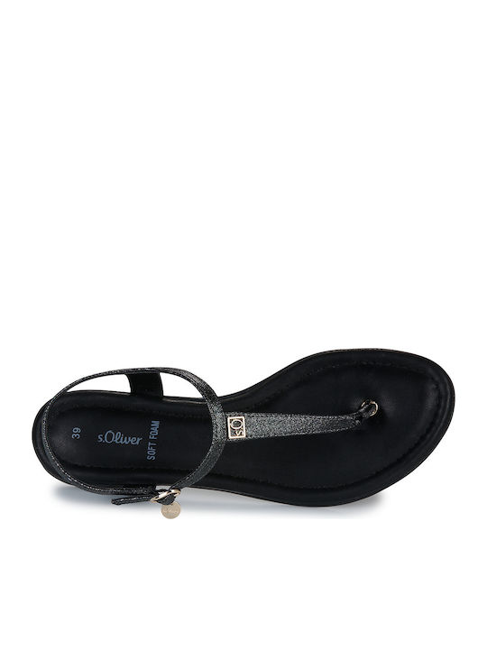 Women's Flat Sandals in Black Color