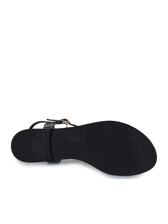 Women's Flat Sandals in Black Color