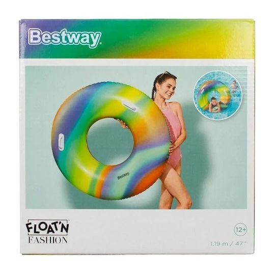 Leagăn gonflabil curcubeu cu mânere Bestway Ø119 cm multicolor