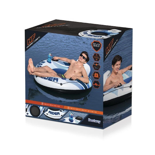 Bestway 43116 Rapid Rider Aufblasbarer Schwimmring mit Rückenlehne 135 cm