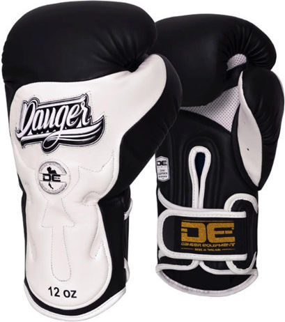 Danger Equipment Boxing Gloves made of Synthetic Leather for Match White