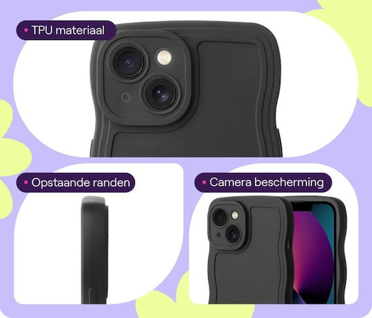 HappyCase Back Cover Σιλικόνης Μαύρο (iPhone 13)