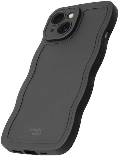 HappyCase Back Cover Silicon Negru (iPhone 14)