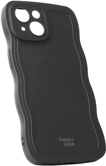 HappyCase Back Cover Silicon Negru (iPhone 14)