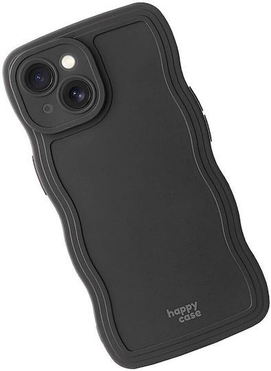 HappyCase Back Cover Silicon Negru (iPhone 14)