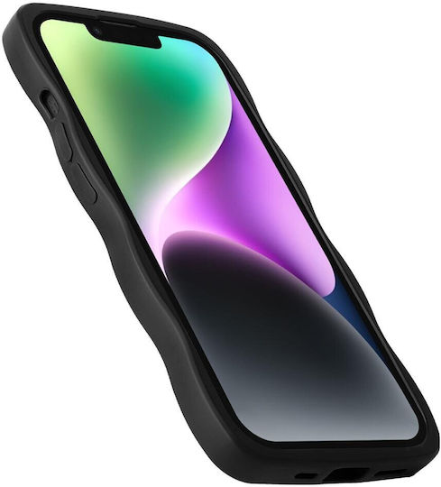 HappyCase Back Cover Silicon Negru (iPhone 14)