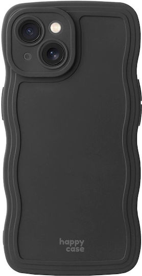 HappyCase Back Cover Silicon Negru (iPhone 14)