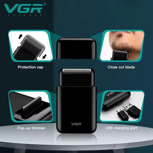 VGR V-390 Ξυριστική Μηχανή Προσώπου Επαναφορτιζόμενη