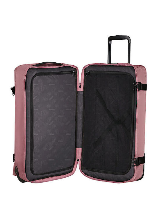 American Tourister Track Duffle Medium Suitcase Pink with 4 Wheels Height 68cm