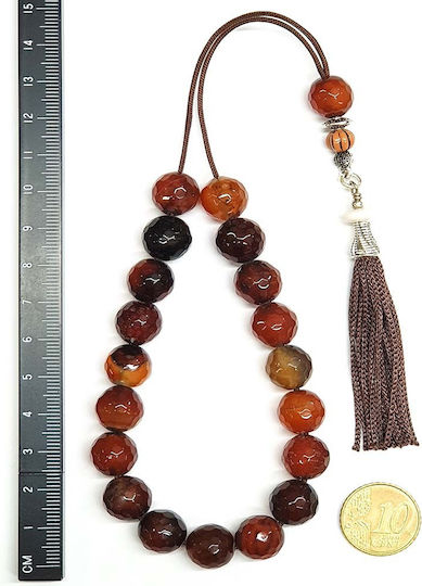 Roloi Komboloi Agate Worry Beads Multicolour 30cm