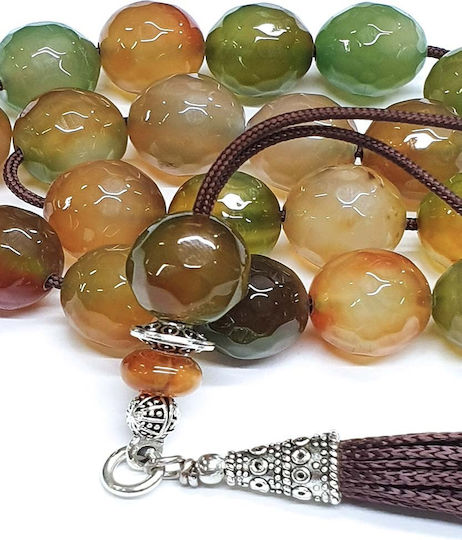 Roloi Komboloi Agate Worry Beads Multicolour 28cm