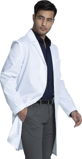 Cherokee Men's White Medical Dressing Gown Cotton and Polyester