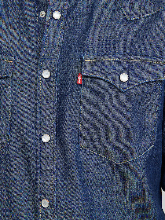 Barstow Western Standard Langärmlig Jeans Hemd Blau