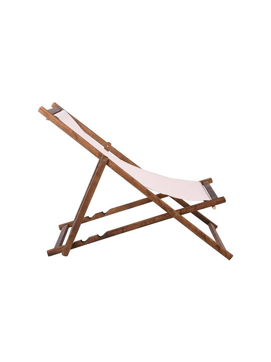 Сезлонг Beech Walnut / Ecru 56x100x80см