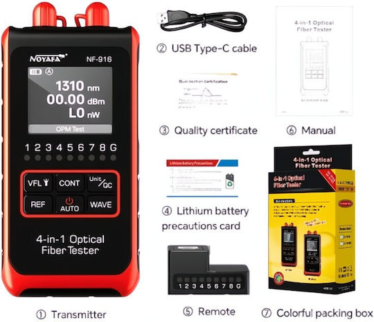 Noyafa NF-916 Tester Καλωδίων Οπτικής Ίνας